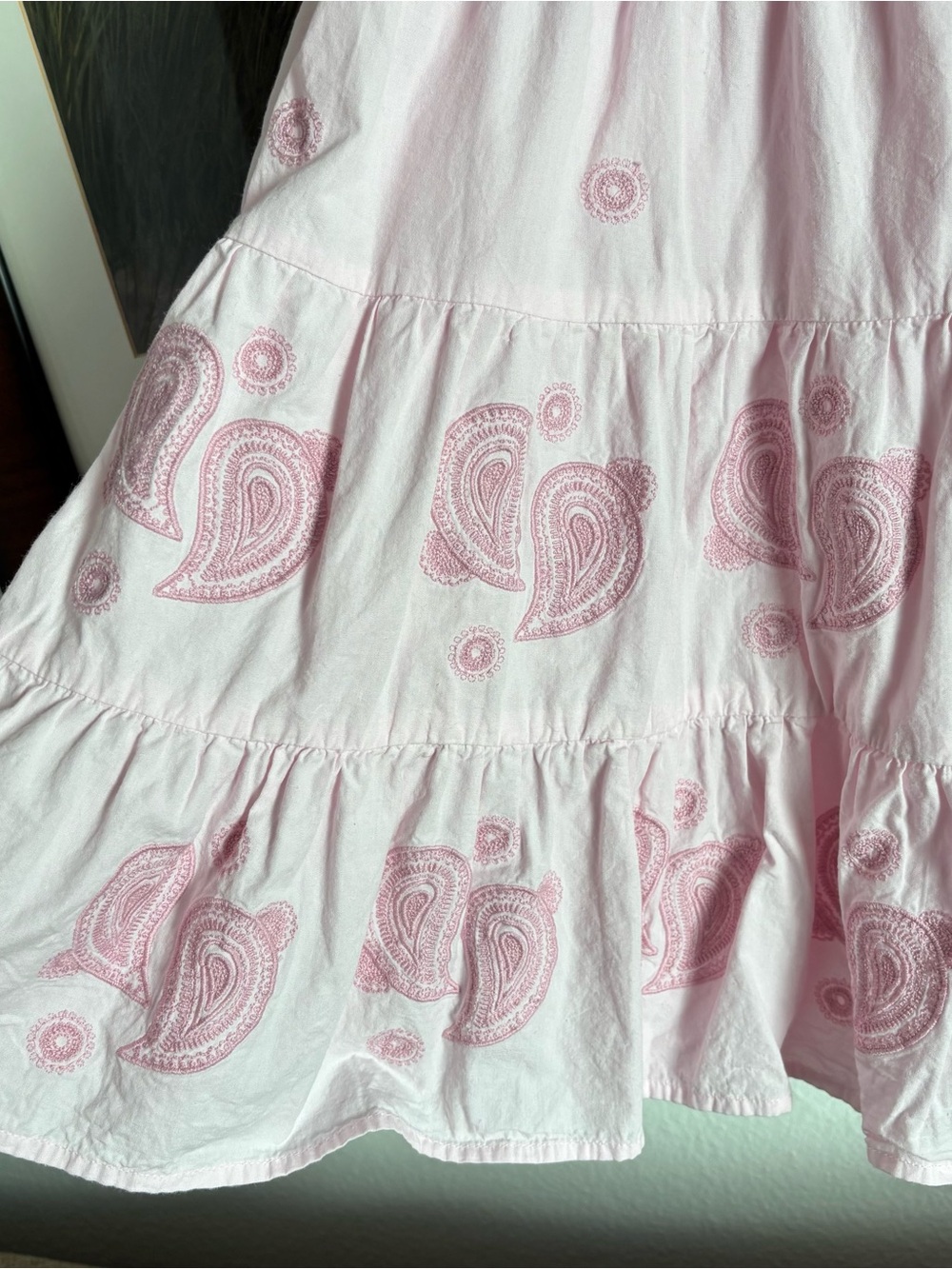 Roller Rabbit Pink Paisley Embroidered Pipette Mini Dress - Picture 9 of 13